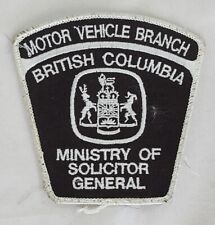 British Columbia Ministry of Solicitor General Motor Vehicle Branch Patch picture