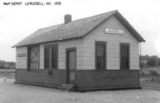 La Russell Missouri MoP Depot Train Station Real Photo Vintage Postcard AA61389 picture