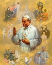 Catholic print picture - POPE JOHN PAUL COLLAGE - 8