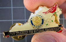 Vintage 2013 American Legion Dan Dellinger For National Commander Pin Virginia picture