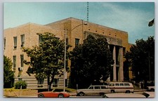 MO, Kennett, Dunklin County Courthouse, Old Cars, Postcard picture