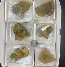 6 Yellow Cubic Fluorite On Blue Fluorite Beijing picture