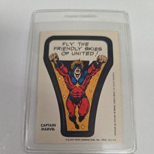 1975 Topps Marvel Comic Book Heroes Stickers - Captain Marvel (NM) picture