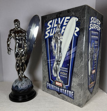SILVER SURFER~ ARTIST PROOF~ SIGNED ~(CHROME)~Statue~ BOWEN~ULTRA RARE+LED LITES picture