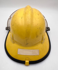Vintage Cairns & Brother Firefighter Helmet Yellow Clear Face Shield ANSI picture