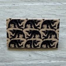 VINTAGE RARE M.C. ESCHER ENCOUNTER HUMANOID FIGURES ART COLLECTABLE PIN picture