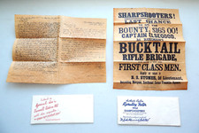 Civil War Antiqued Reproductions Gen. Lee's Farewell Address & Recruiting Poster picture