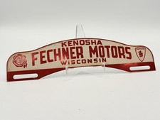 Vintage Chrysler/Plymouth Fechner Motor's Kenosha, WI License Plate Topper picture