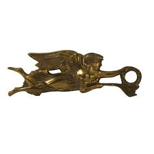 Vintage Angel Brass Wall Decoration Hanging Empire Style 10.5