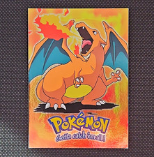 1999 Topps Pokemon TV Animation Holo Foil Charizard Blue Logo  Charizard E6/12 picture