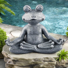 Meditating Frog Statue Buddha, Zen Frog, Zen Garden Frog Figurines for Home and picture