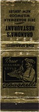 Grandma's Restaurant Wildwood NJ Vintage Matchbook Cover 1970s-80s picture