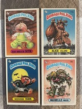 Vintage 1985 1986 Garbage Pail Kids 4 Cards OS2 OS3 Bad Breath Seth Alice Island picture