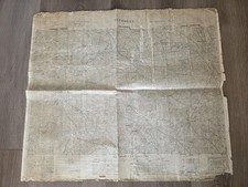 WWII D-Day Top Secret Field Used Airborne Map Valognes 1944 Normandy  picture