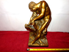 VINTAGE MILO OF CROTON LOUVRE BRONZE STATUE MAN RIPPING APART LOG 19 / 100 MADE picture