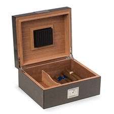 Carbon Fiber Wood Cigar Humidor with Spanish Cedar Lining picture