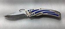 Schrade USA AV7 AVATAR Lockback Aluminum Handle Knife Blue Sure Grip picture