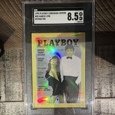 Playboy Chromium Covers #85 March 1990 Refractor SGC 8.5 Donald Trump 1995 picture