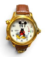 Vintage Y2K 1990s Disney Lorus Mickey Mouse Changing Faces Watch New Battery picture