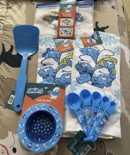 The Smurfs 2026 Kitchen  Set items TOWELS, SPATULA, storagebags Strainer/ spoons picture
