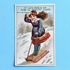Victorian Trade Card 1880s Lautz Bros Marseilles White Soap Buffalo NY antique picture
