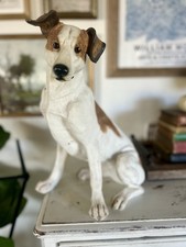 Lifelike memorial  Jack Russel Terrier Dog Puppy statue garden 15.5” tall resin picture