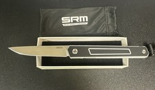 SRM 125L-GB Pocketknife 12C27 Blade Black G10 Clip Point Liner Lock Clip picture