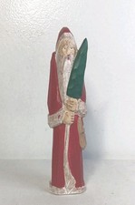 Vintage Midwest of Cannon Falls Wooden Santa Figurine Folk Art picture
