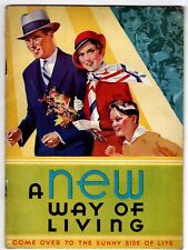A New Way Of Living Kellogg All Bran Recipes & Facts Vintage Cookbook, 1930's picture