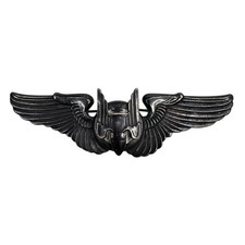 Vintage Rare WWII USAAF Aerial Gunner Sterling Pin Back Wings picture