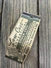 Low-Cost Advertising Maywood Illinois 1940s 1950s Green Cream Matchbook picture