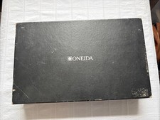 Oneida Apples & Twigs 18/8 Stainless & Gold Electroplate 2 L Oval Bakers/glass picture