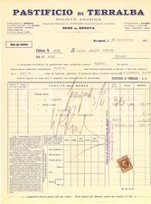 1936 ACQUI TERME Pastificio di TERRALBA - Invoice headed picture