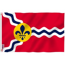 Anley Fly Breeze 3x5 Ft City of St Saint Louis Flag - Saint Louis Missouri Flags picture