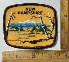 Vintage New Hampshire Trees Mt. Washington Iron On Patch State Travel Souvenir picture