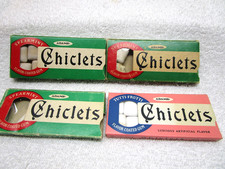 VINTAGE ADAMS CHICLETS CHEWING GUM BOX LOT OF FOUR picture