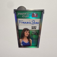 2024 Leaf Blue Mountain State Frankie Shaw Party Cup Holo Auto 1/7 picture