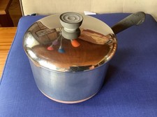 REVERE WARE 3 Qt Saucepan & Lid Pre-1968 Copper Bottom picture