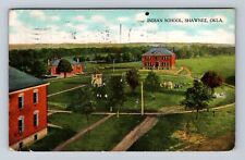 Shawnee OK-Oklahoma, Indian School, Antique, Souvenir Vintage c1909 Postcard picture