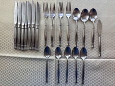 VTG Oneida Cube Mark Act I pattern Stainless 20pc Set picture