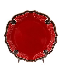 Certified International Regency Red 12” Dinner Plate Kari Design Discontinued picture