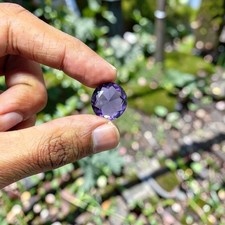10-12CT Round Purple Sapphire Loose Stone, Bright Violet Gem for Custom Settings picture