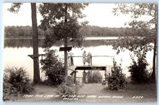 c1940's Tame Fish Lake At Ak Sar Sen Near Aitkin MN Gardens RPPC Photo Postcard picture