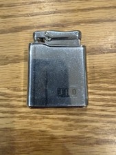 Vintage Ibelo Colibri Monopol Petrol Lighter Chrome Grooved Monogram JHD 1950s picture