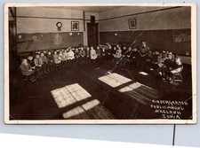Antique Iowa Postcard SHELDON Public School Kindergarten 1910 RPPC picture