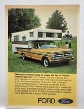 1970 Ford Camper Special Yellow Retro Original Print Ad 70's picture