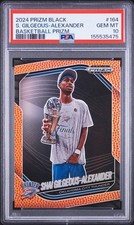 2024 PANINI PRIZM BLACK BASKETBALL PRIZM SHAI GILGEOUS-ALEXANDER 054/225 PSA 10 picture