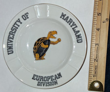 Vtg University of Maryland European Division Thomas Germany Porcelain Ashtray picture