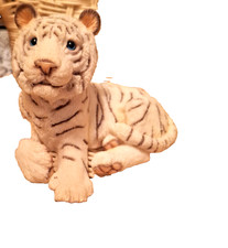 STONE CRITTERS *LiFELIKE White Siberian Tiger Figurine💥SEND OFFERS💥 picture