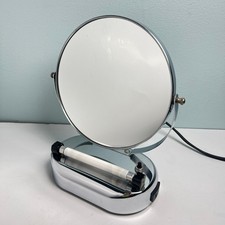 Vintage Art Deco National Metal Mfg Co Lighted Vanity Mirror Chrome Chicago 22 picture